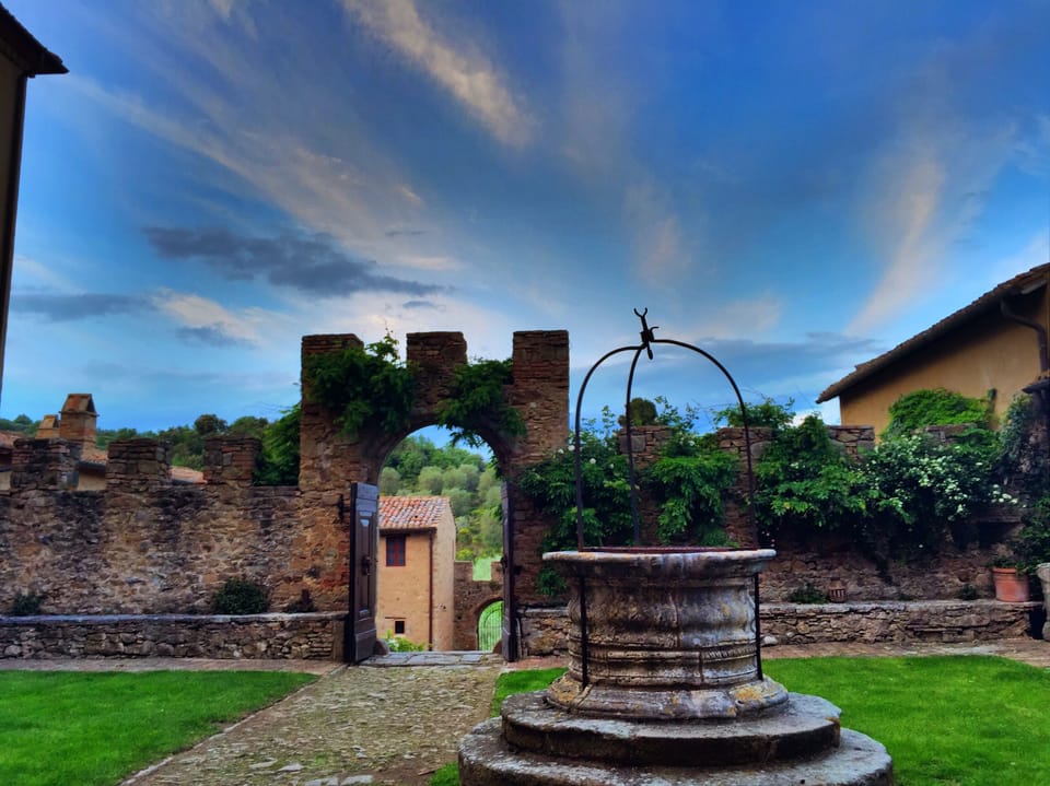 The castle courtyard