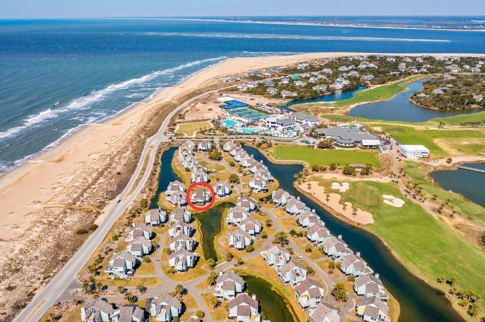 Aerial views of Villa 40 - close to beach and the Bald Head Island Club