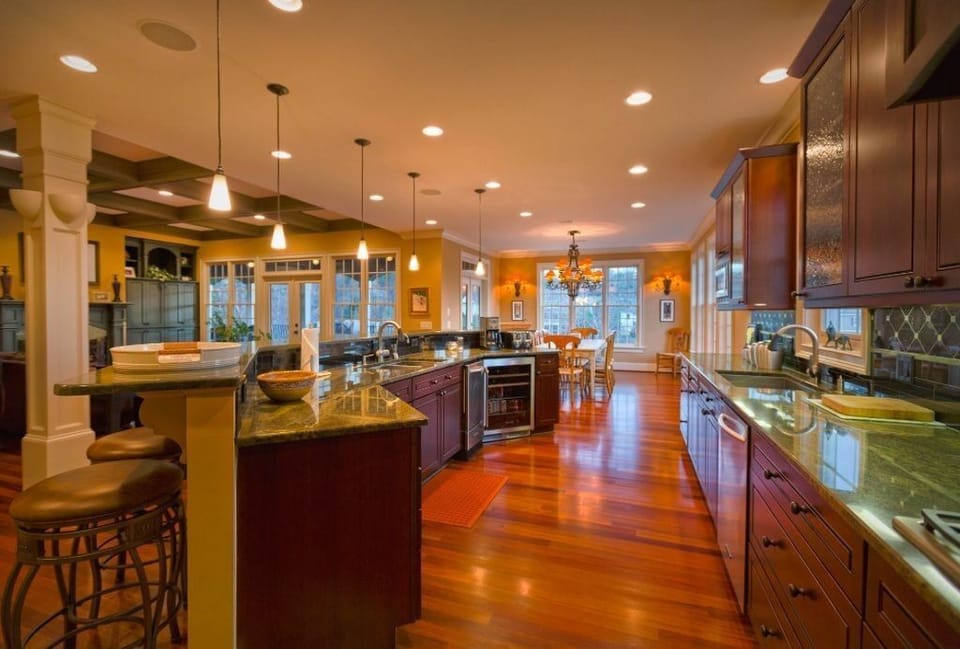 Beautiful green granite countertops 