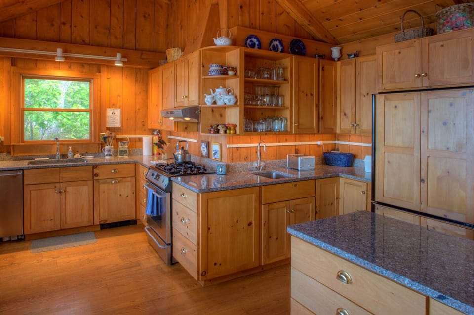 Kitchen looking towards second sink/prep area - ask about a private chef!
