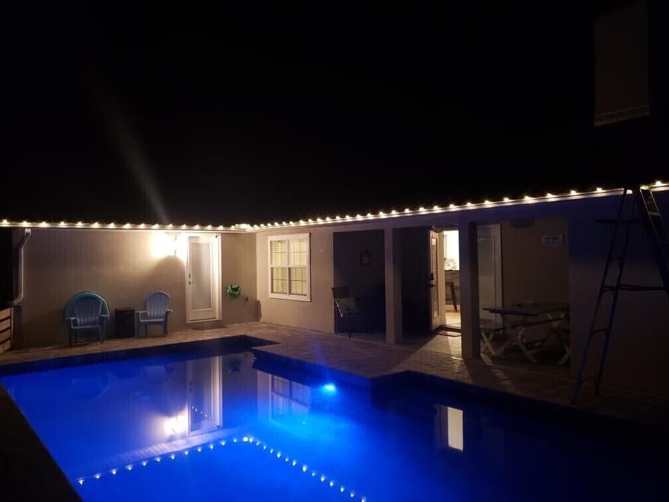 Nighttime swimming at its finest.  