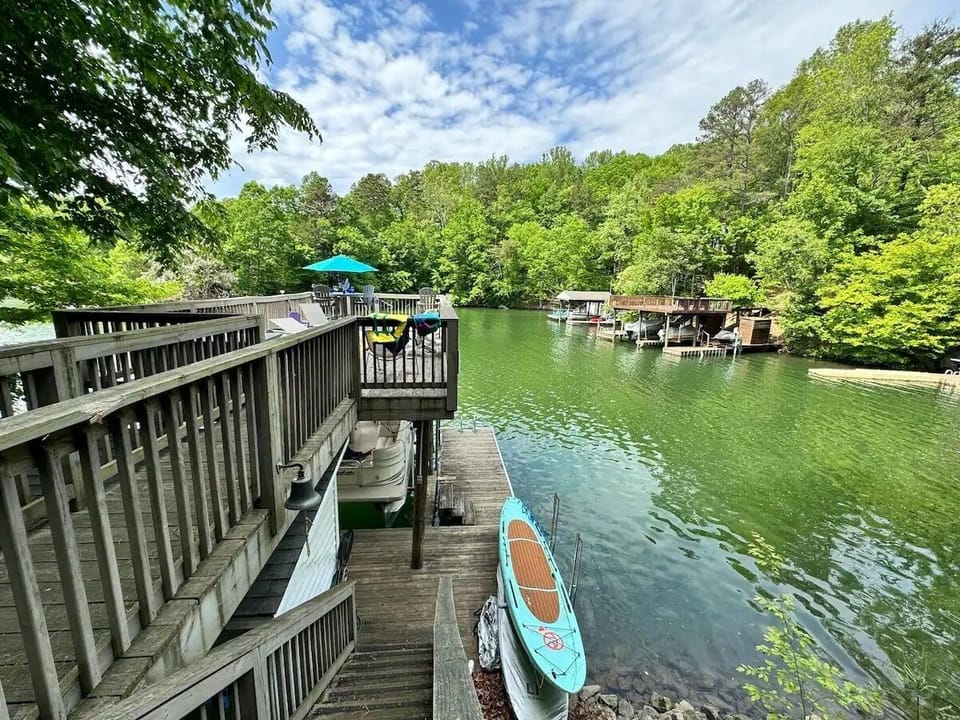 2 Stand-up paddle boards with seats to convert into kayaks. Relaxing deck on top