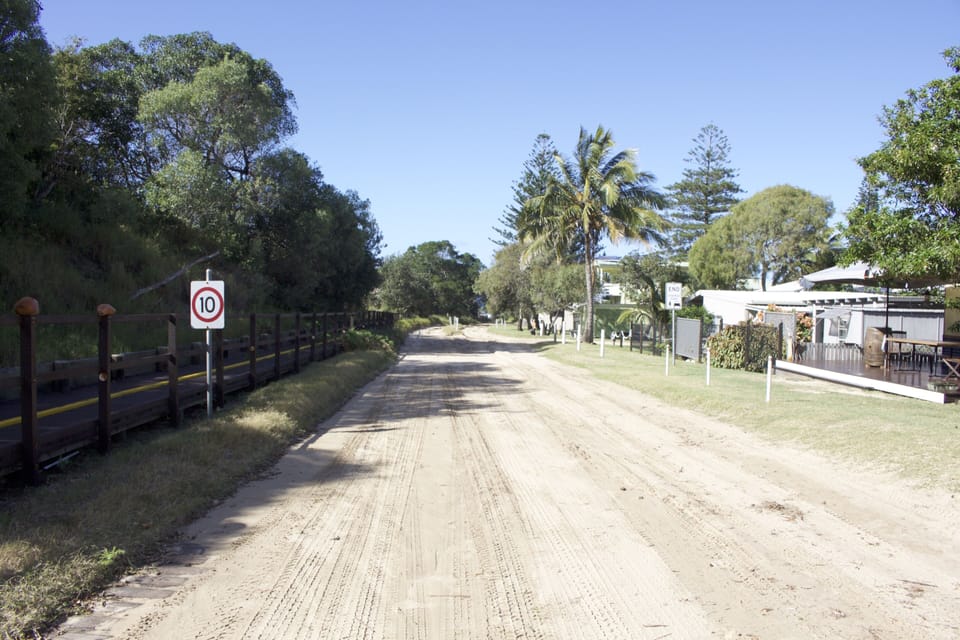 Road down to 75 Mile Beach