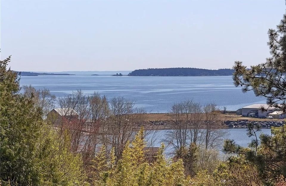 Bay view - upper deck; Griffin Bay looking south toward Cattle Point Lighthouse