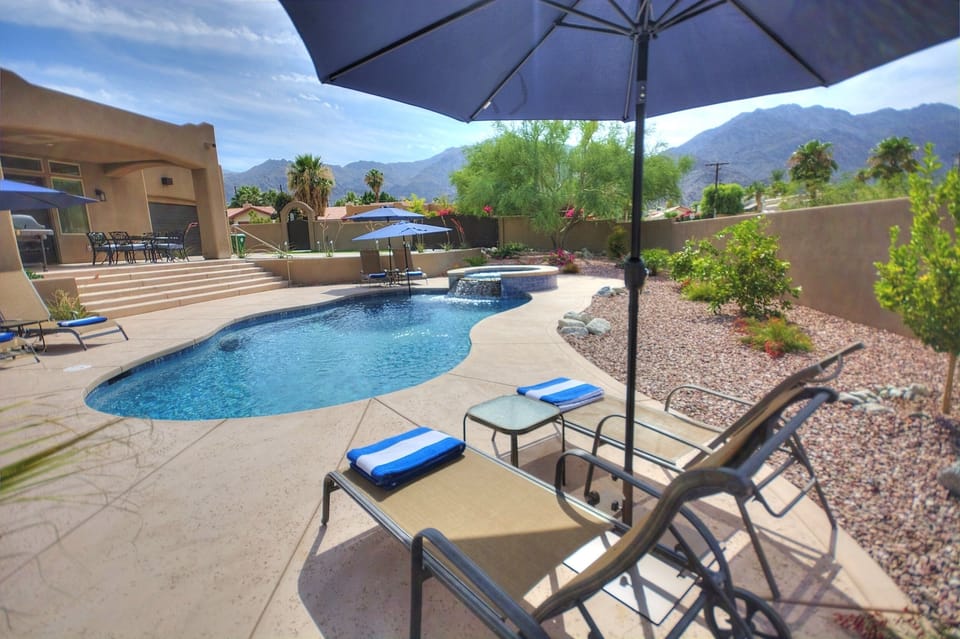 Poolside mountain views 