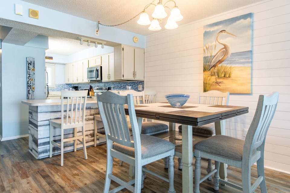 dining Room Area With New Bistro Dining Table / Breakfast Bar with Matching Bar Stools