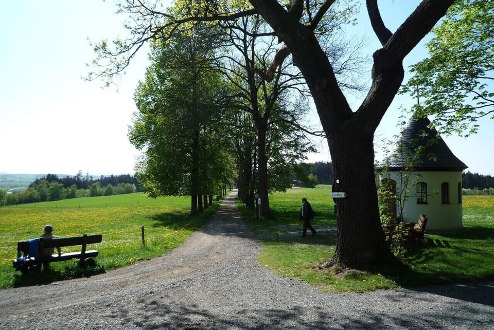 Hiking to 'Steinhaus' at 2.5 miles from the flat