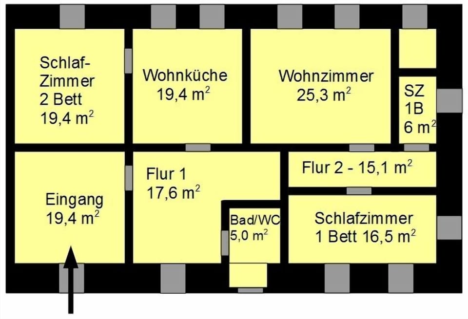 Footprint of the rental house