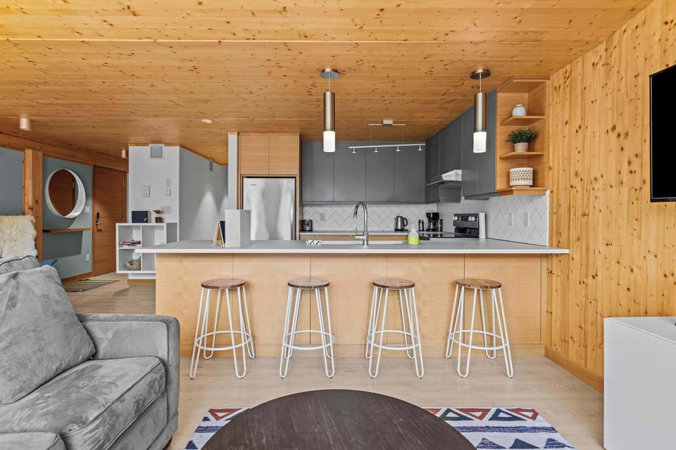 Kitchen viewed from the living room