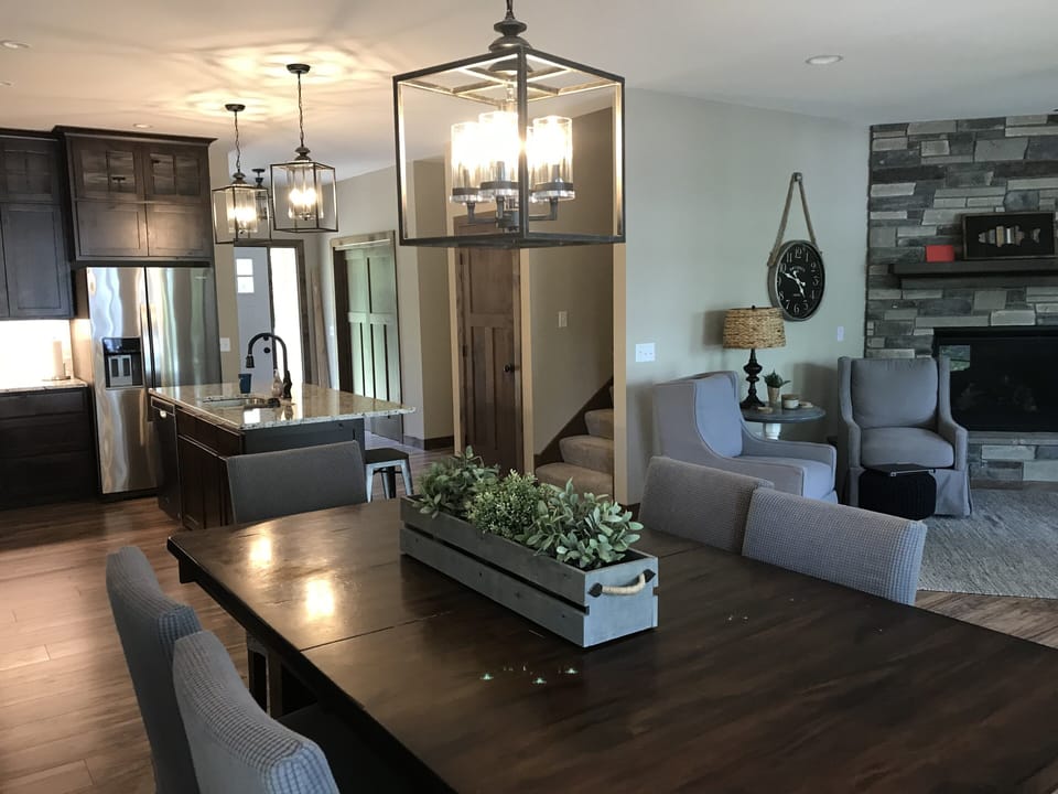 Open concept living/dining