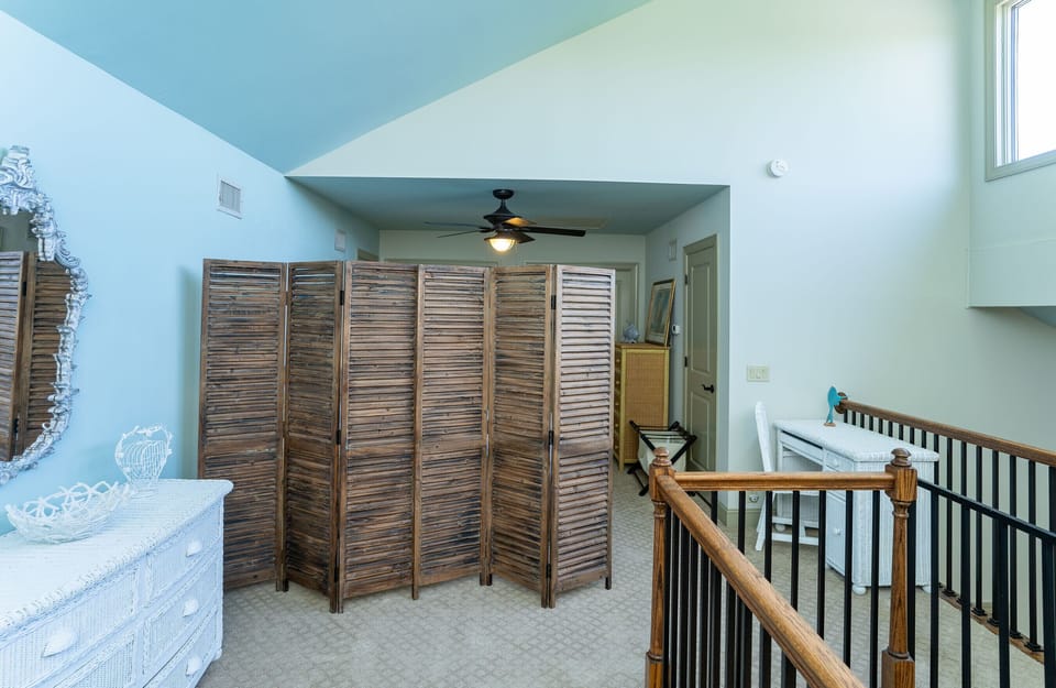 Loft with room dividers