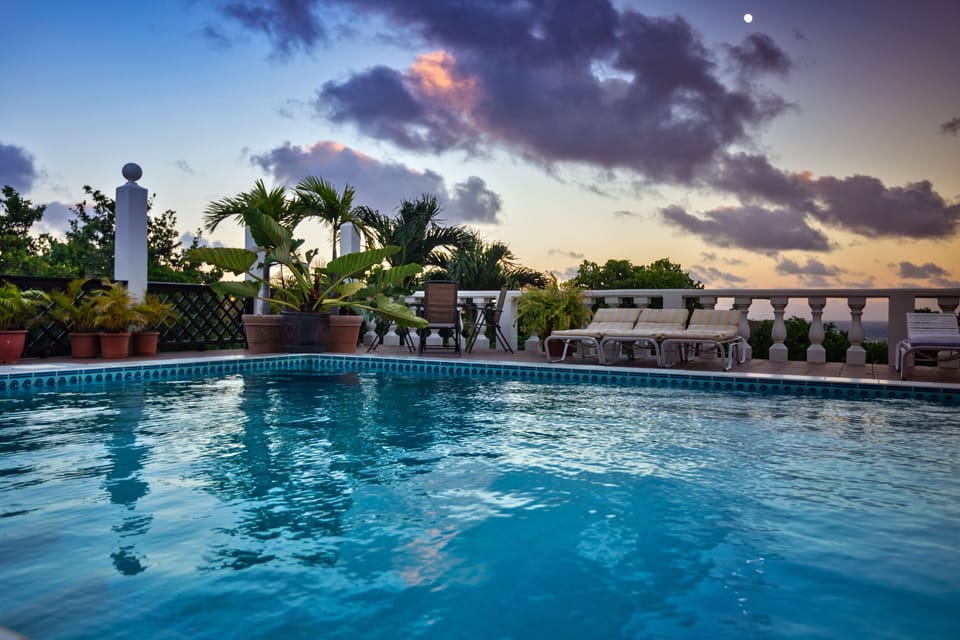 Pool at dusk