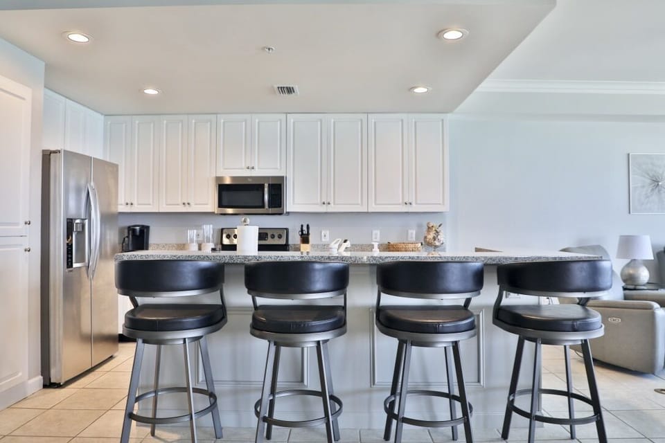 Bar seating.
