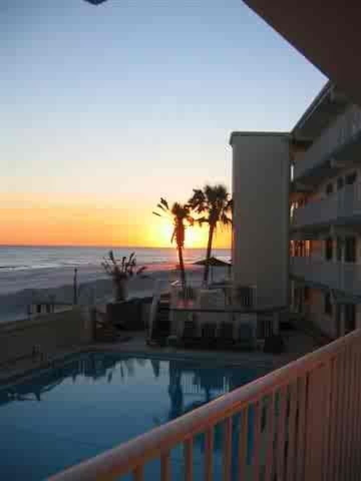 Sunset from the front door.