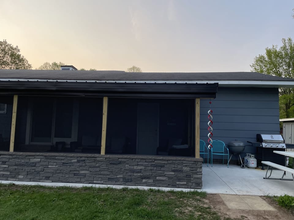 New addition screened in porch. Please no smoking. Only outside. Thank you.
