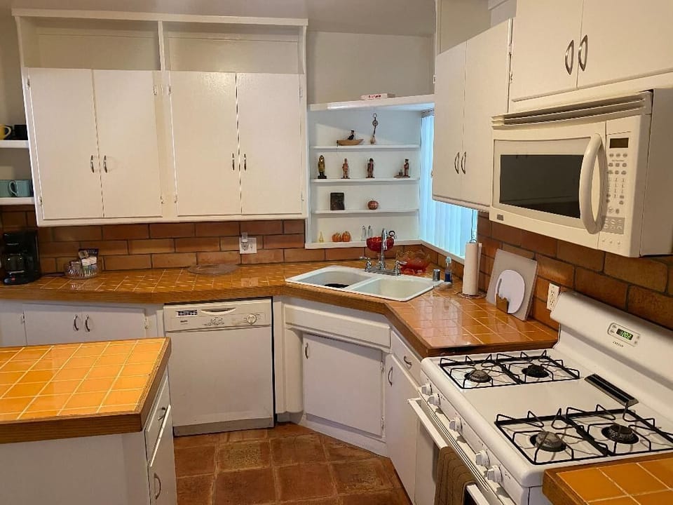 Kitchen with gas stove