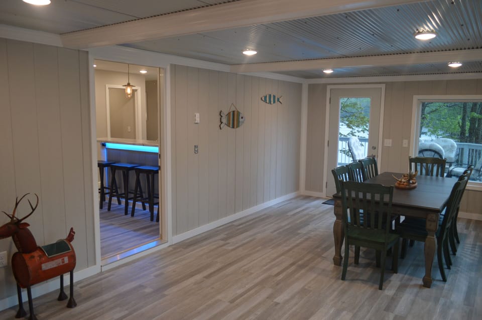 4 season porch looking into the living room and kitchen