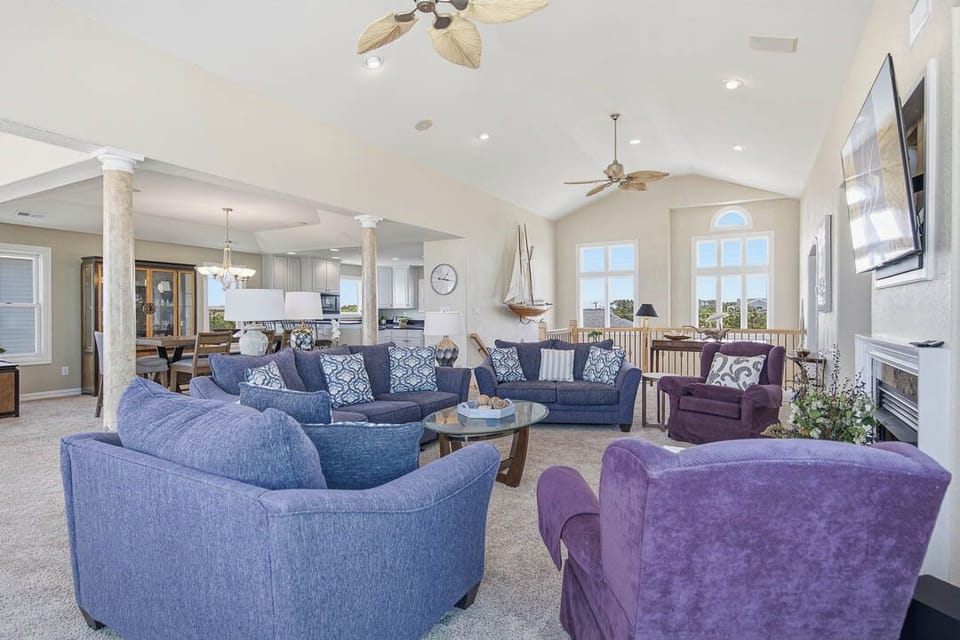 Top-Level Living Room with Deck Access
