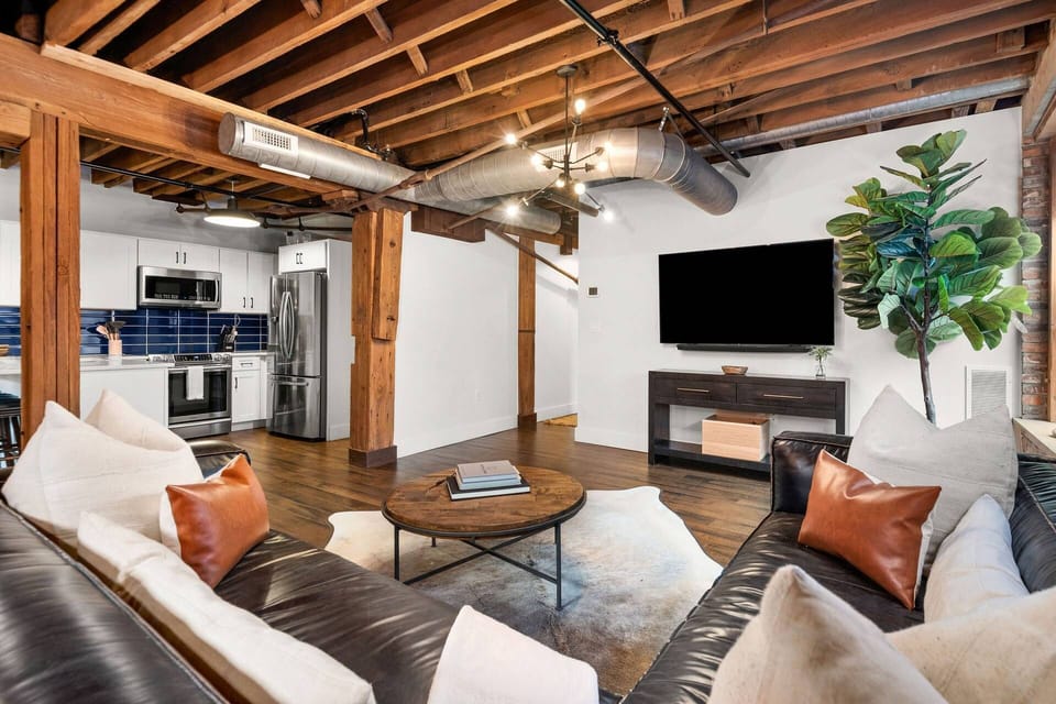 Exposed Beams and Hardware - (Over 150 Year Old Building!)