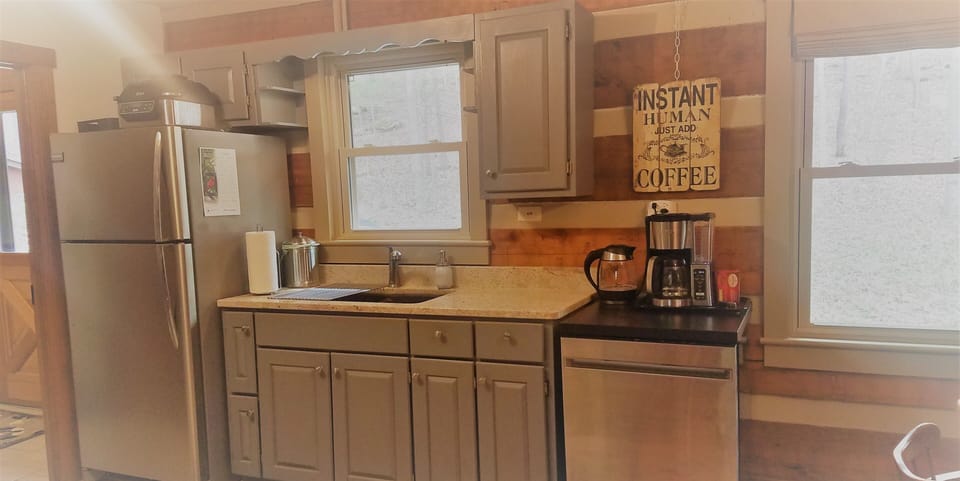 Kitchen with Ninja coffee maker