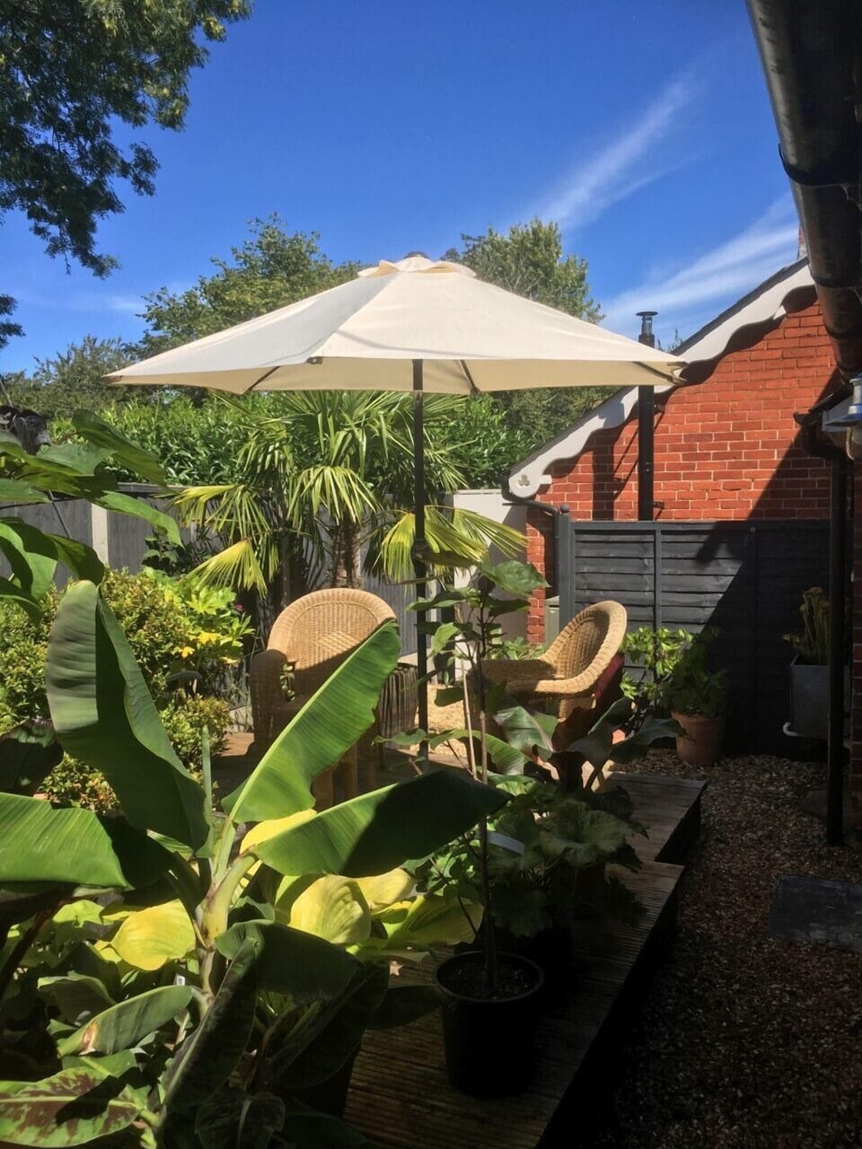 Sunbrella provided for hot days