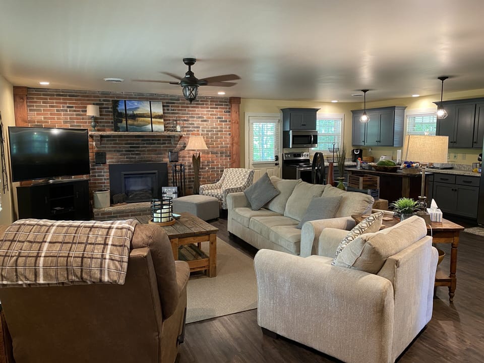 Open Living/Kitchen/Dining Area