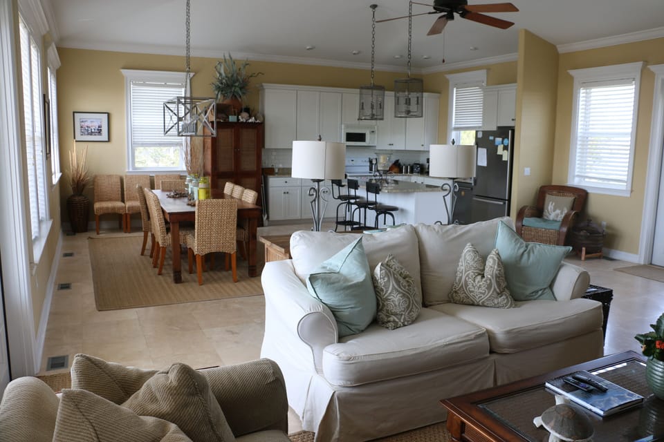 view of dining table and kitchen