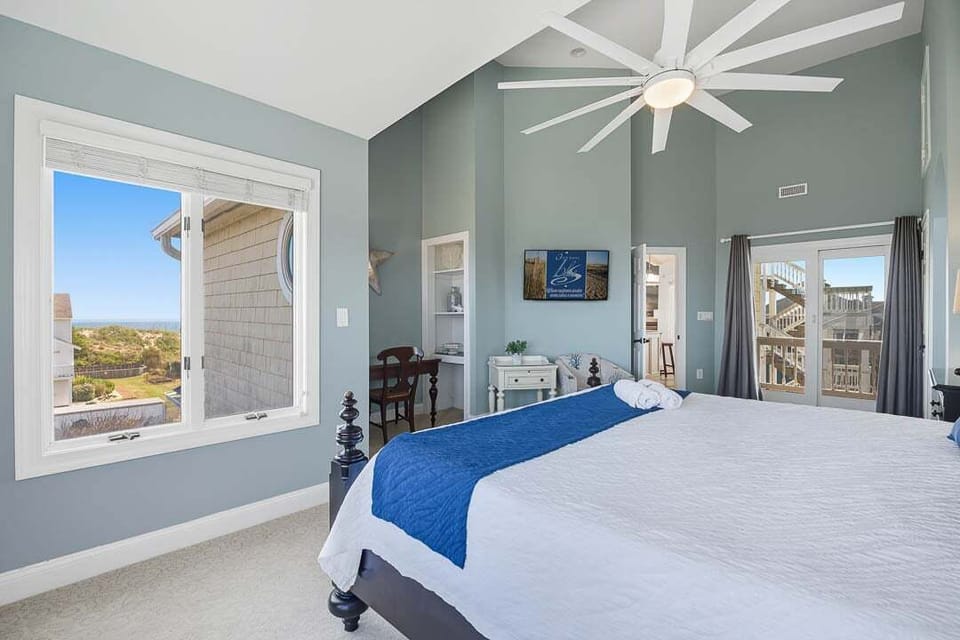 Top-Level King Master Bedroom with Deck Access