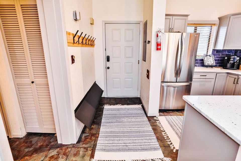 Front entry with a smart lock for easy access and check in