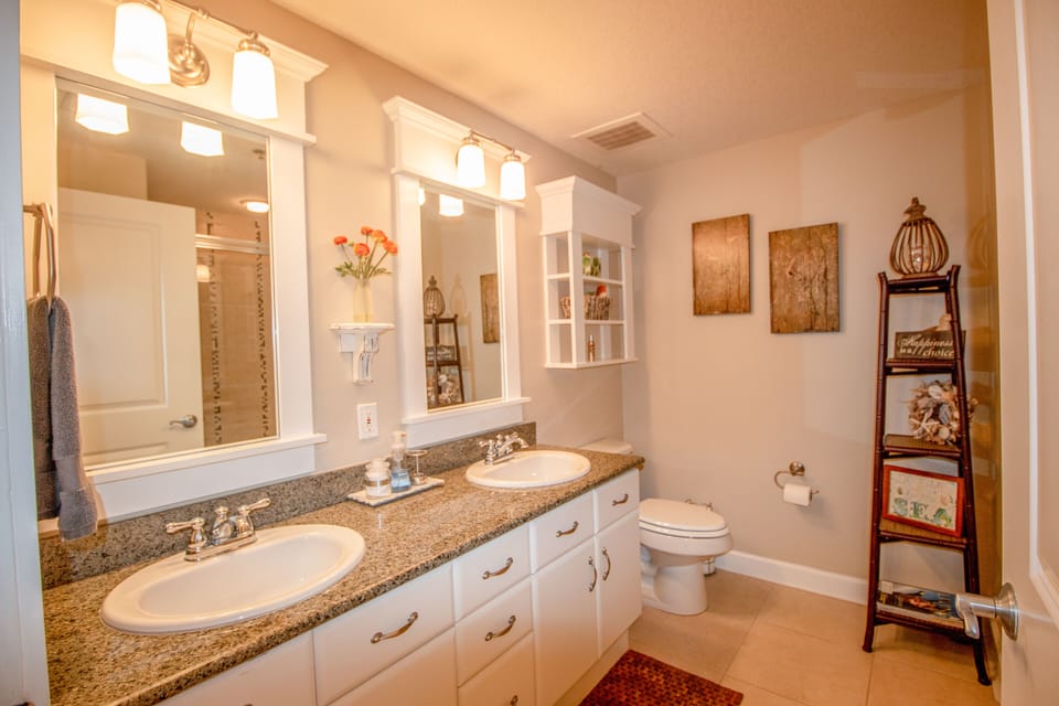 Master bathroom with double vanity