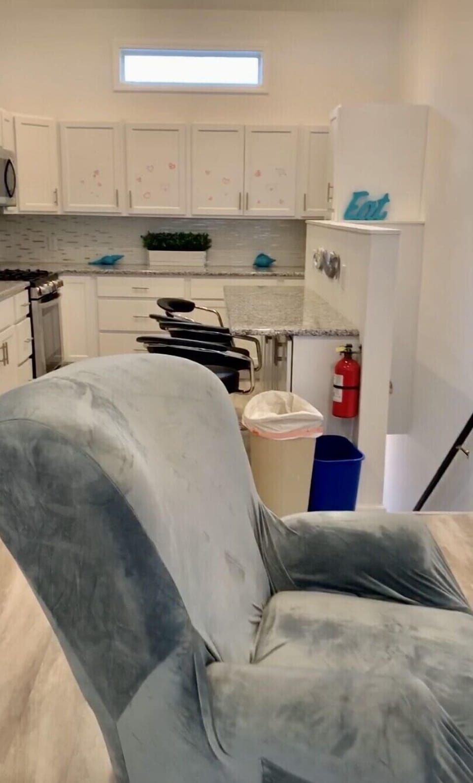 Entertainment area off kitchen