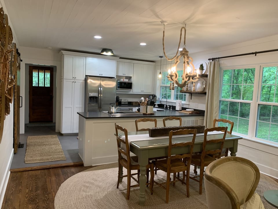 Kitchen table looking into kitchen