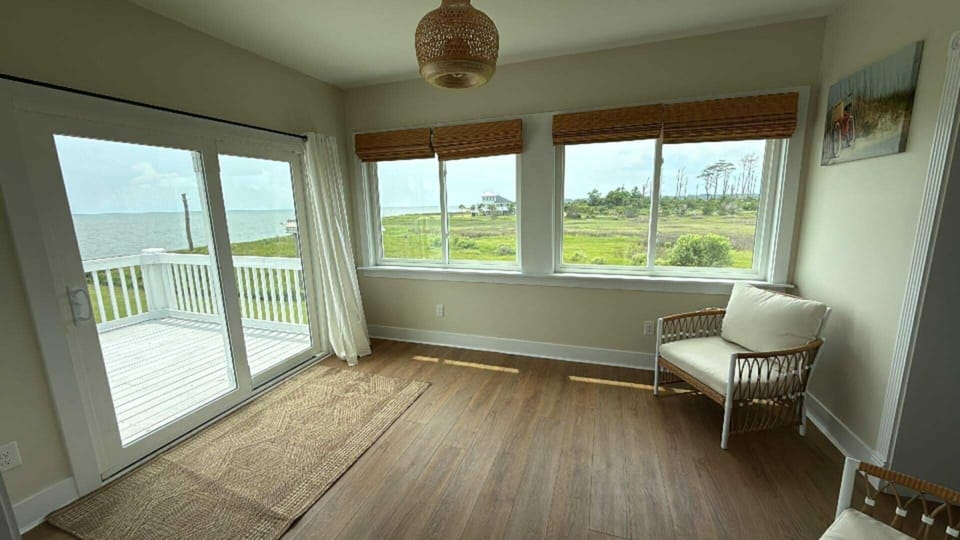 Sunroom with marsh view.