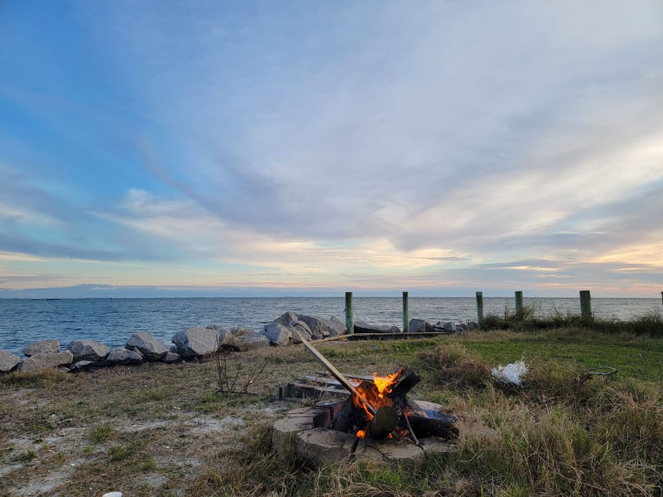 waterside fire pit