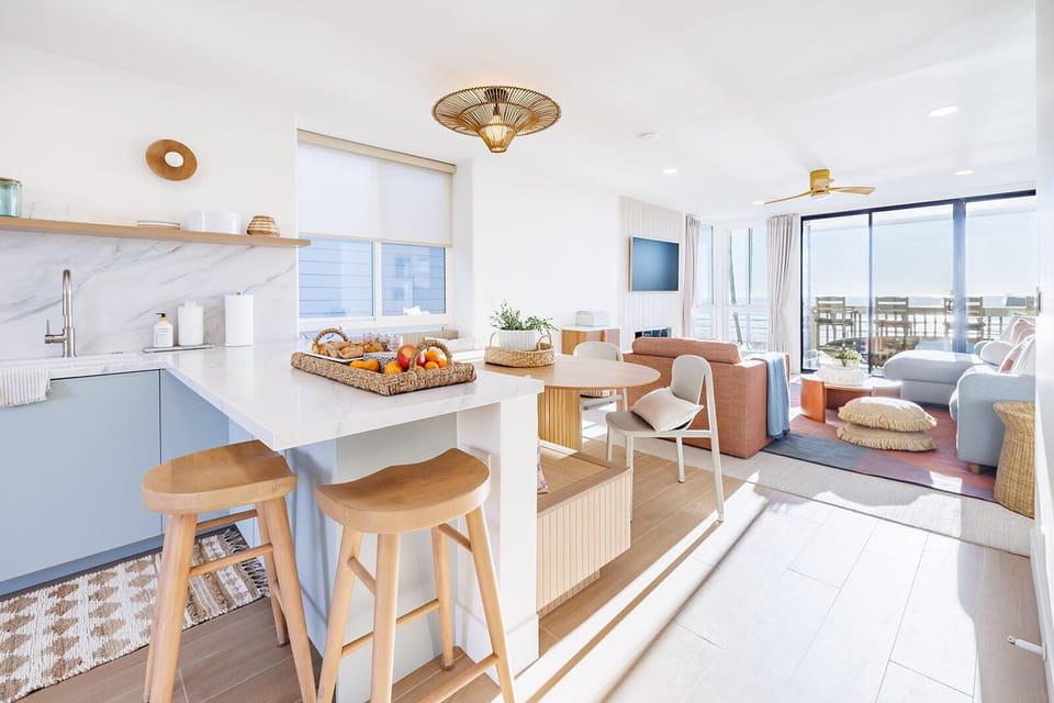 Two additional kitchen bar stools at the counter