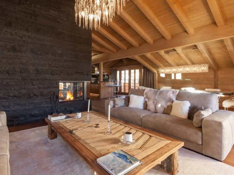 the cozy living room 