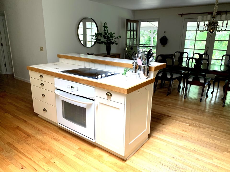 Kitchen Island with Stove & Oven
