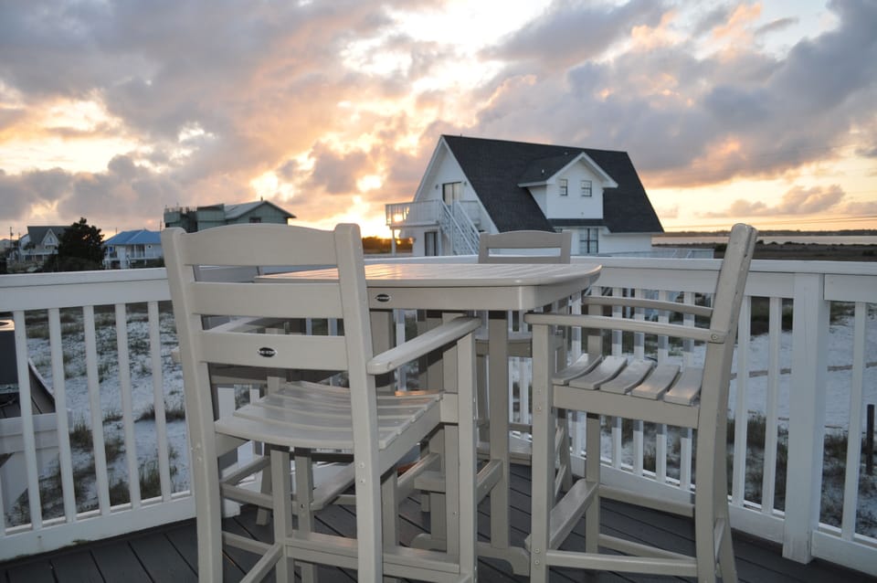 Spectacular sunsets over the Sound from the back deck