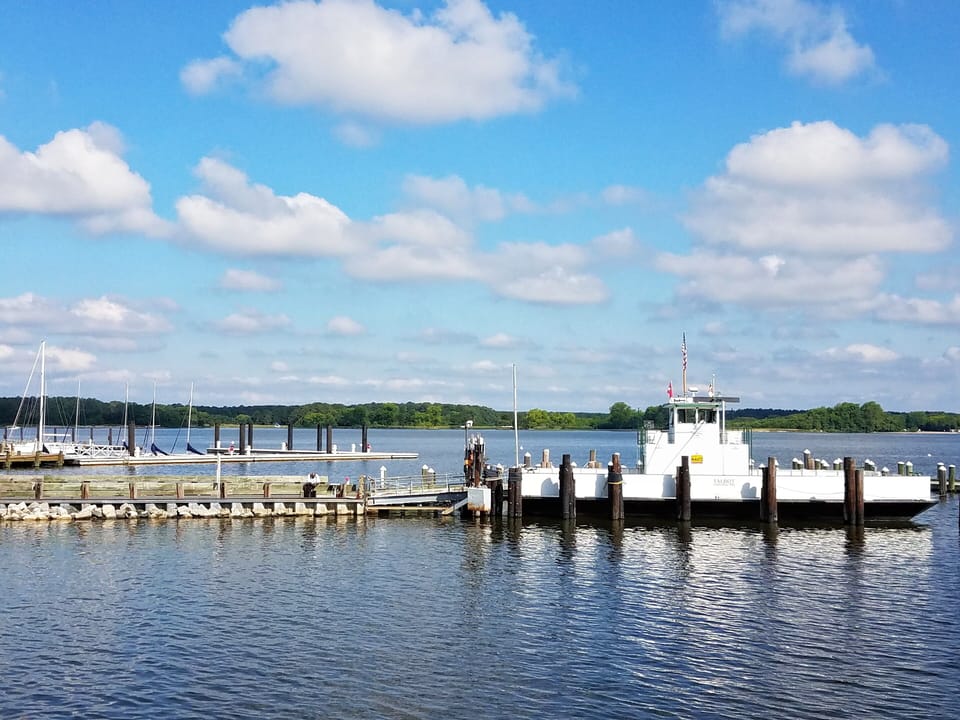 We are just a block from the car ferry shortcut to St. Michaels.