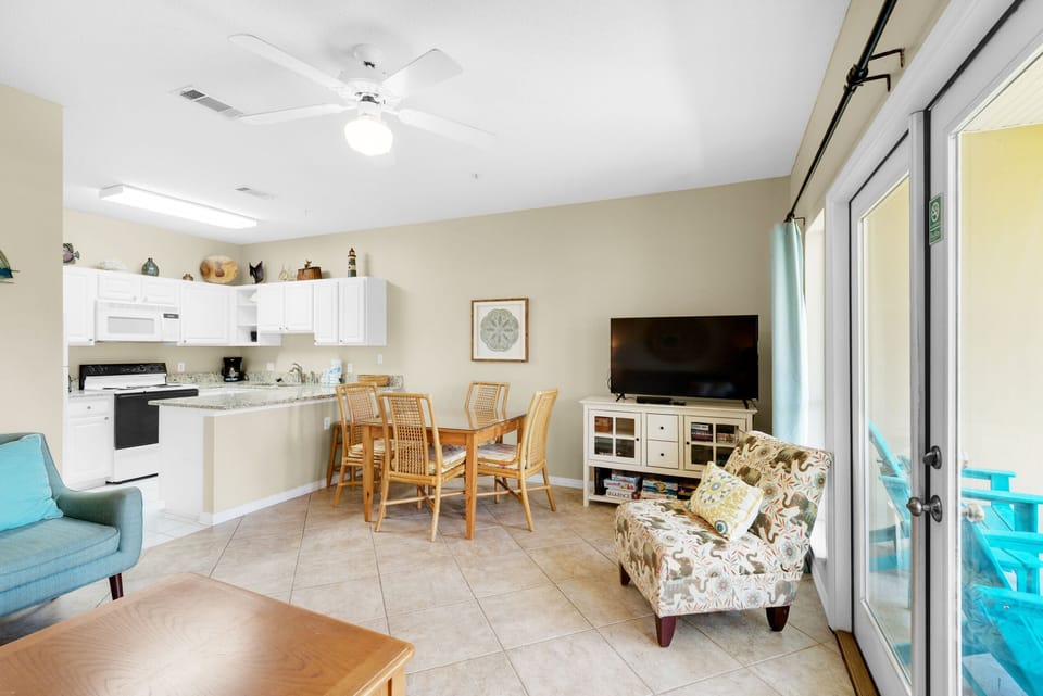 Living room with flat screen TV