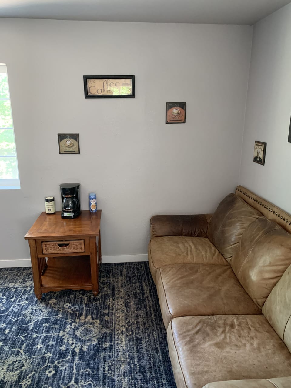 Close-up of the coffee area off of the kitchen. 