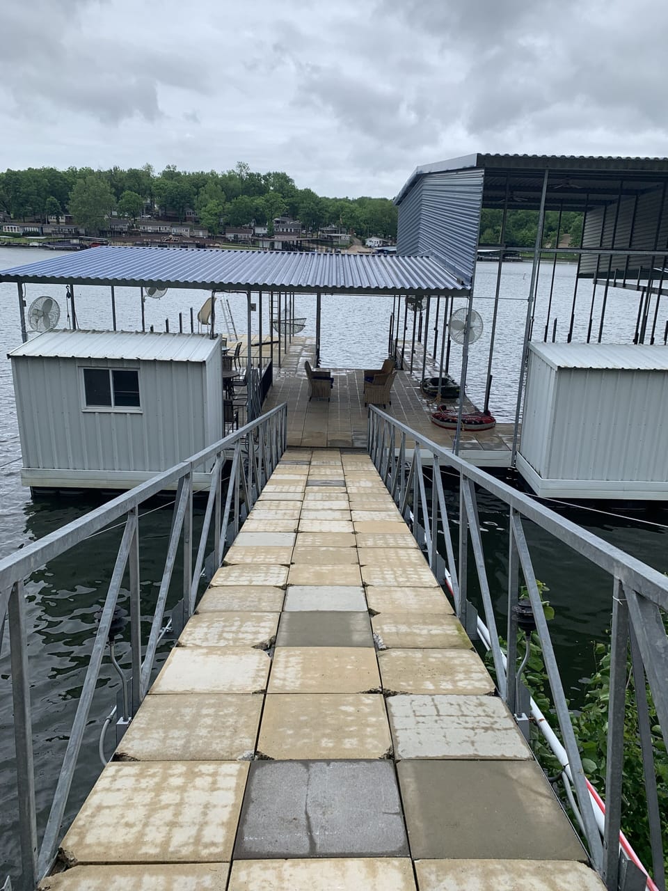 View down to the dock. 