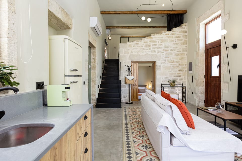 Air-conditioned living room and kitchen area