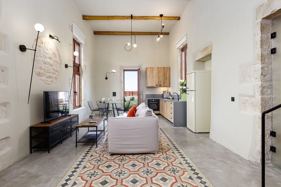 Air-conditioned living room and kitchen area