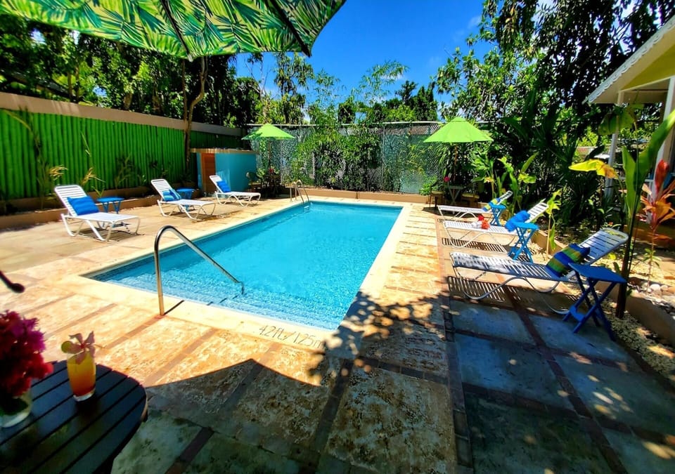 Swim, tan, play water volleyball or chill in one of our colorful hammocks.
