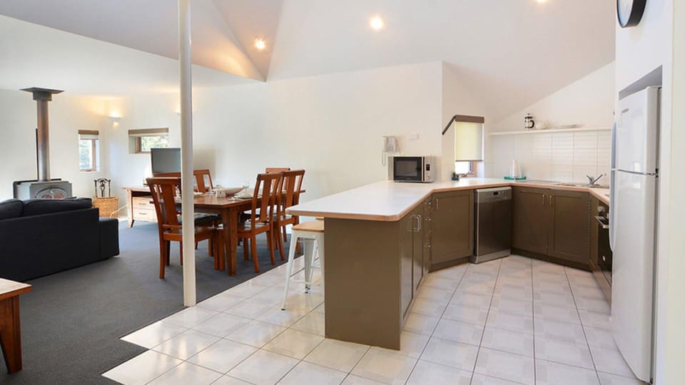 Open plan kitchen and living area