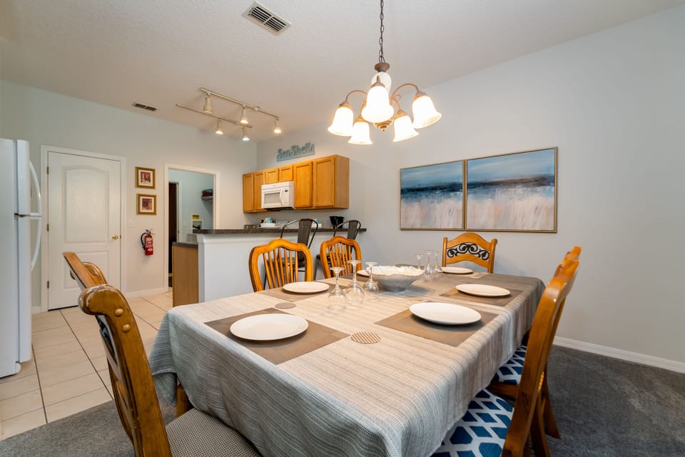 Dining table seating 6.