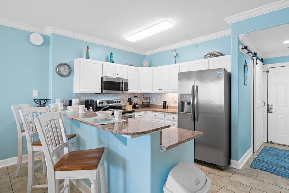 Full Size Kitchen with Bar Seating