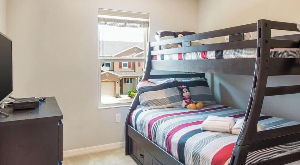 Bedroom 4 with a double and twin bunk bed plus a trundle! Great for kids.