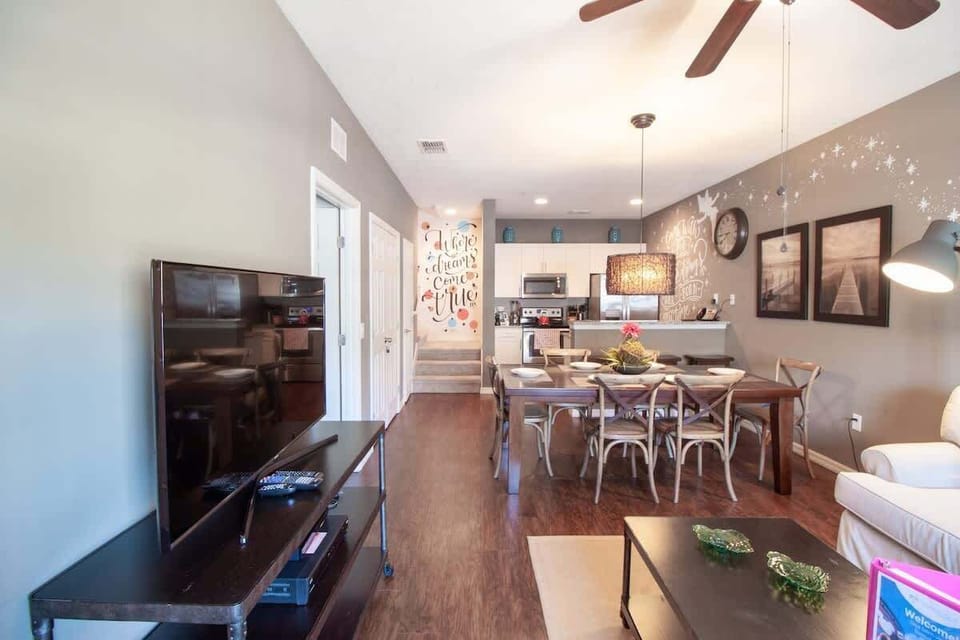 Stunning hardwood floors create a warm space for family and friends.